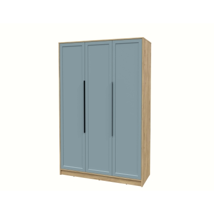 Шкаф распашной Тренд КТ-Ш3 (Дуб золотой ЛДСП/ Океан ЛМДФ) Ш1360 В2128 Г547